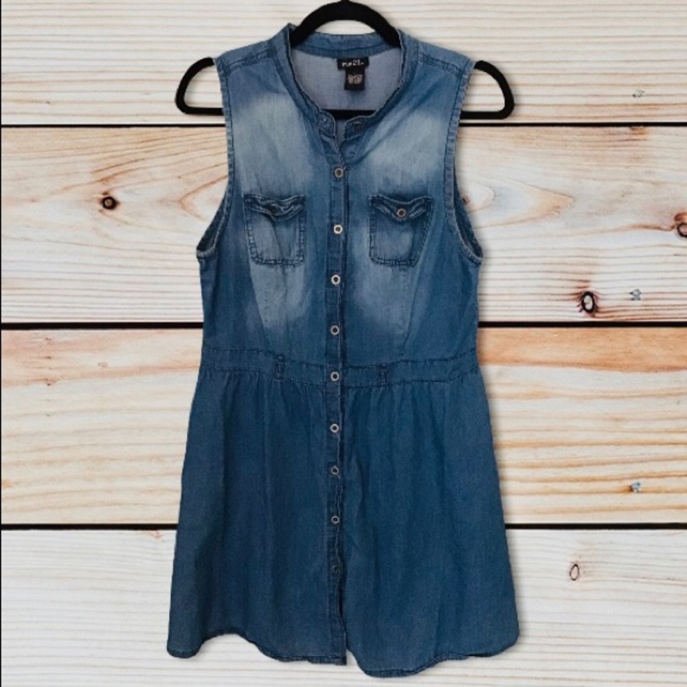 Rue 21 Front Button Jean Dress Sz L